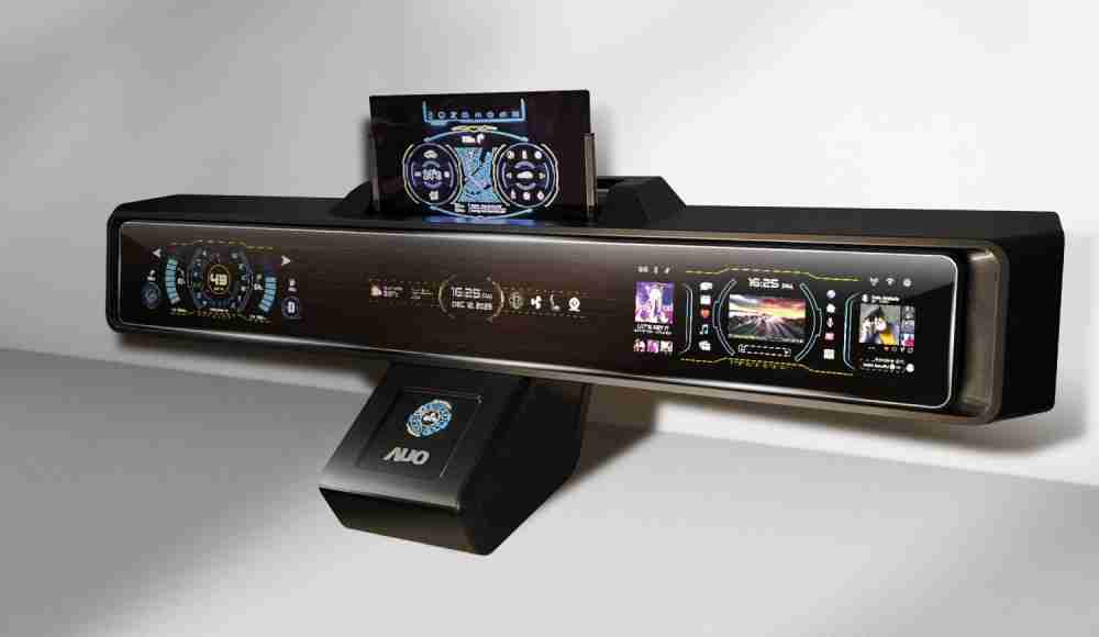 至成国际Micro LED沉浸式车舱显示方案结合 可卷式、、、、可伸缩的Micro LED应用并可呈现不同的质感纹路，，，，展现人性化设计